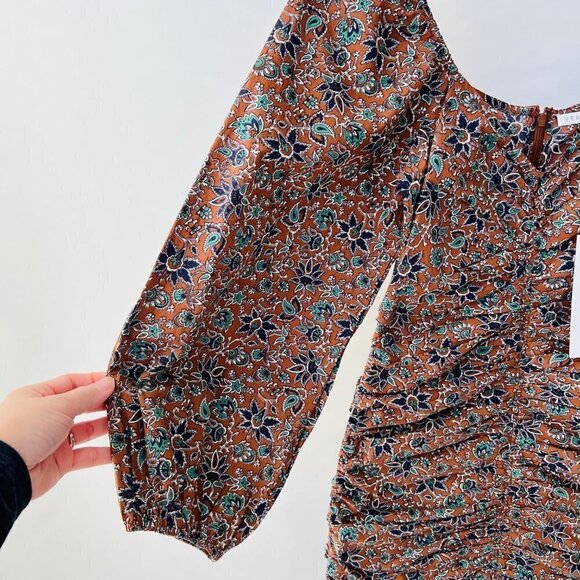 ❤️ Veronica Beard Nadi dress, Cinamon Multi, Size 0 016 - Picture 9 of 11